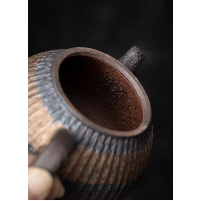 250 мл Чайник из старой скальной глины с позолотой Керамический Защищенный от ожогов Термостойкий Чайный набор