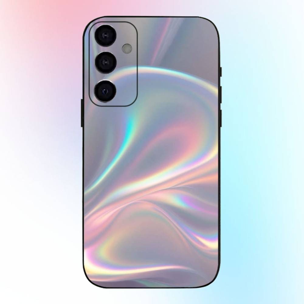 Радужный голографический переливающийся чехол для телефона Samsung Galaxy A73, A72, A71, A70, A53, A52, A51, Другие Мягкий черный чехол