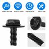 30Pcs M6 X 1.0 Transmission Pan Bolts,17Mm Transmission Oil Pan Bolts Hex Head With 18Mm Washer, Replacement Part: 11508930