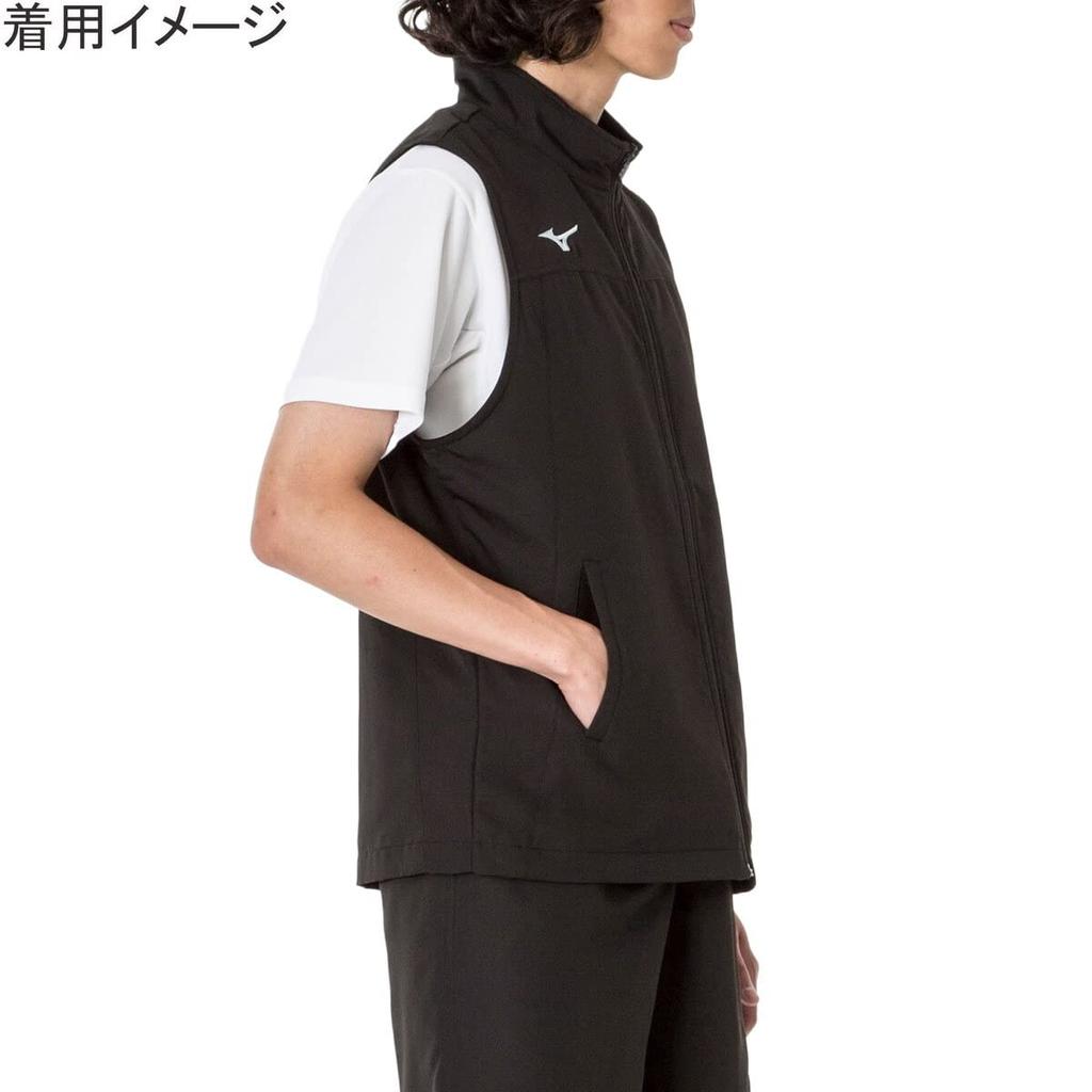 Mizuno Training Cloth Small Vest, Sweat-Wicking, Quick-Drying, 32JCA135, Black,