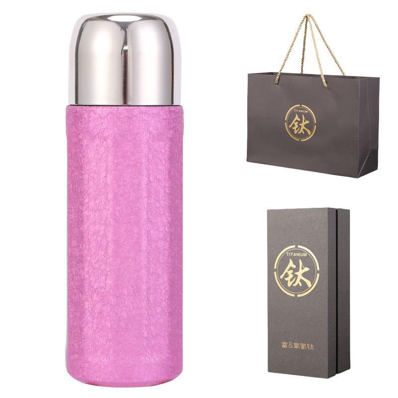 New Double-layer Vacuum Pure Titanium Thermos Flask Cup Tea Separation Easy Hold Cold Thermos Flask Drinking Cup Durable