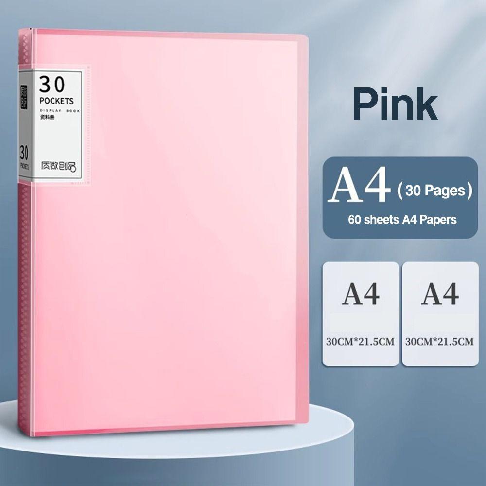 Waterproof Storage Booklet 20/30/60/100 Pages A4 File Folder High Quality File Bag Student Gift