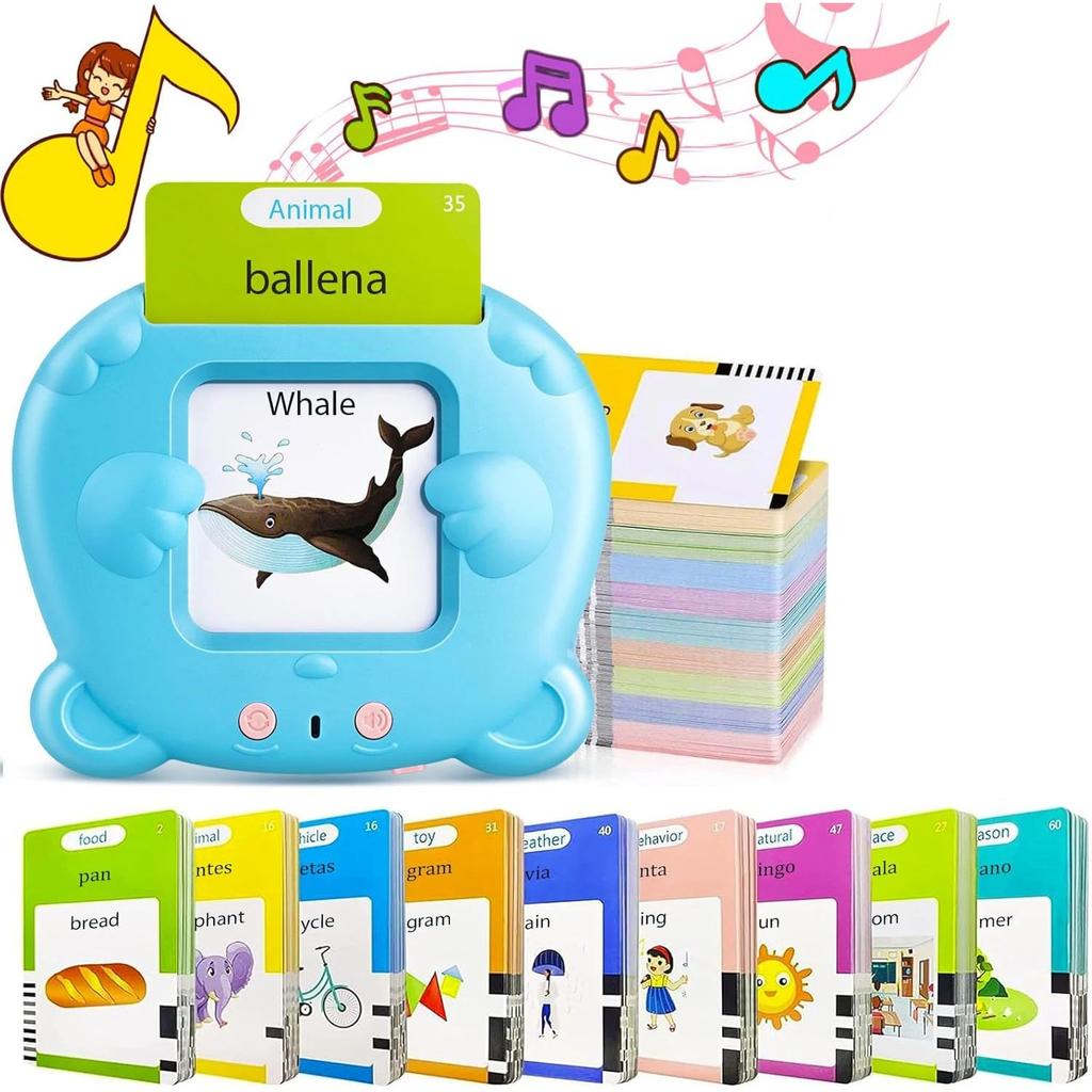 Baby Early Educational Talking Flash Cards Language Trainning Cards Sight Words for Toddler Montessori Toys Speech Christmas