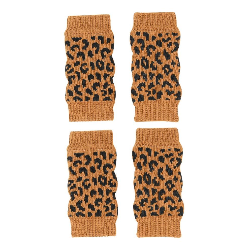 4pcs/set Warm Dog Leg Sleeves Elastic Dog Leg Socks Pet Accessories Pet Knee Pads  for Four Seasons
