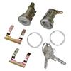 5070004 Car Door Lock Cylinder With Key Clip Gasket Set Fit For Dodge D100 D250 D350 W150 W350 Silver