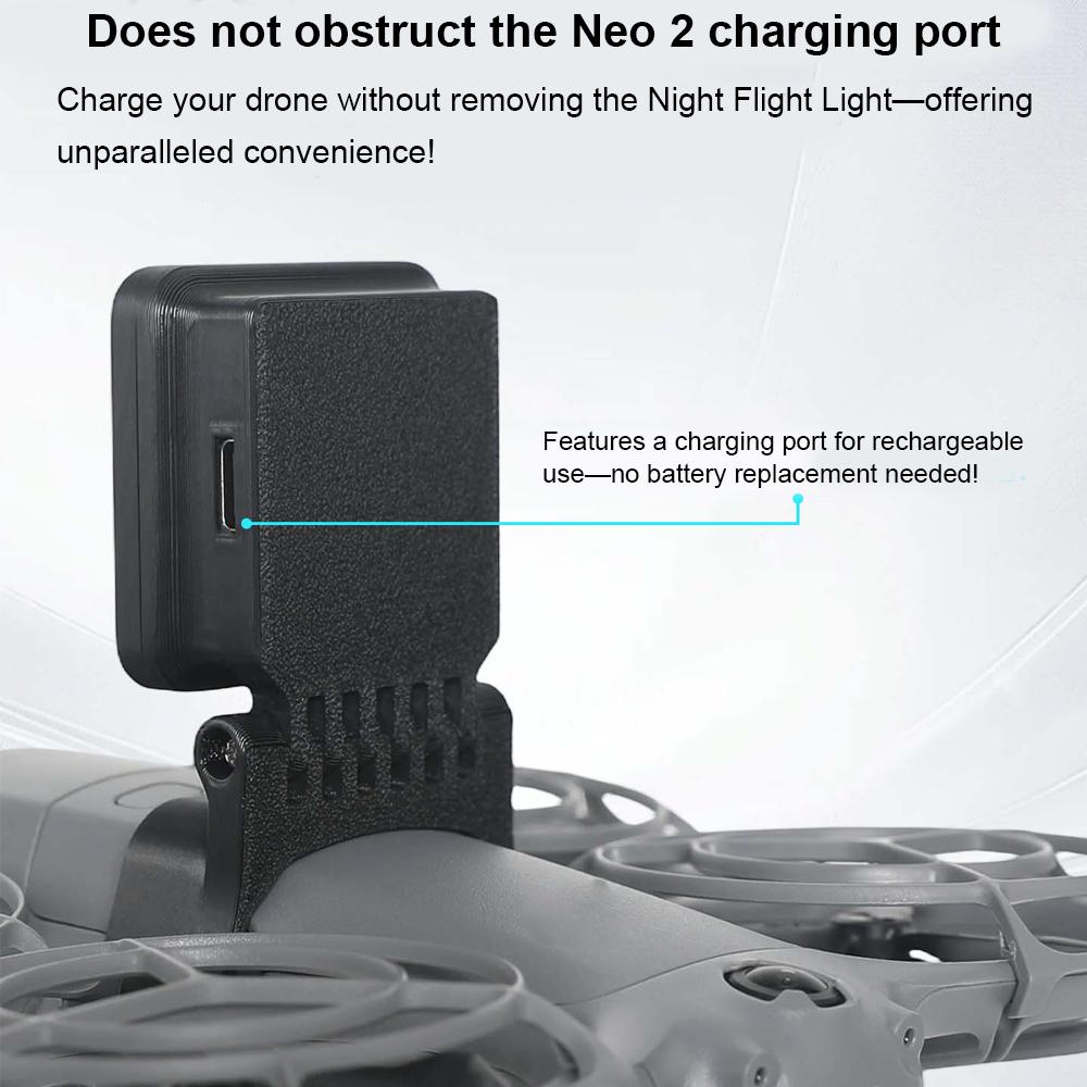 Ночной летающий свет Перезаряжаемая лампа для аксессуаров дрона DJI Neo 2 Быстросъемный навигационный свет Светодиодный свет Посадочные опоры