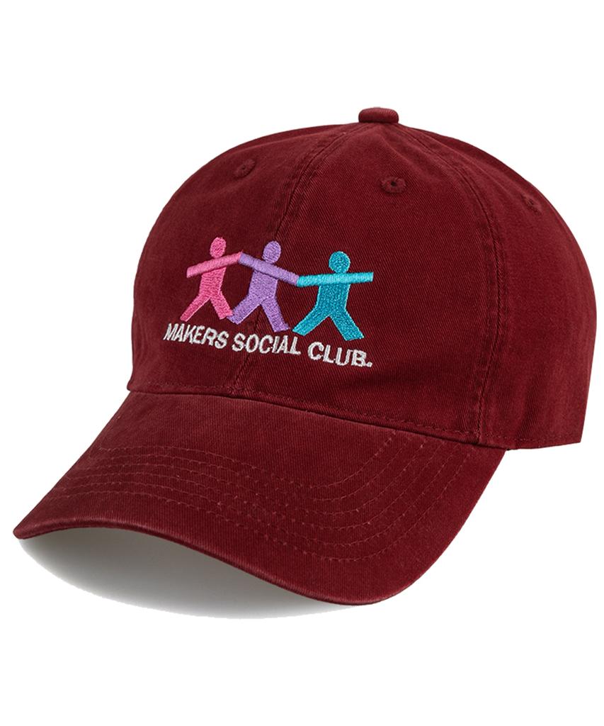 Кепка-бейсболка Social Club Wig Makers - Бордовый