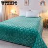 Non Slip Double Layer Flannel Blanket Coral Velvet Sheet Thermal Household Bedding Plain Simple Casual Style Single Piece Blanket Autumn and Winter