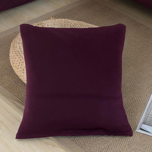 Эластичная эластичная подушка с однотонным принтом Cojines Decorativos Para Sofa Capa De Almofada Coussin De Salon Housse De Cous