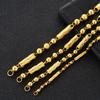 Men's Cylindrical Gold Necklace, Domineering Vietnamese Sand Gold Necklace, Simulated Gold-plated Necklace Gift