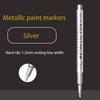 Metallic Highlighter & Paint Marker Set Gold/Silver Waterproof Pens for Signatures Art Outlines & DIY Crafts