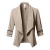 Womens  Color Solid Open Front Cardigan Long Sleeve Casual Jacket Coat