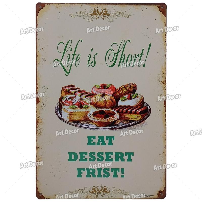 Shabby Chic Popcorn Metal Poster Tin Sign Vintage Cinema Dining Room Decor Plaques Retro Hot Dog Metal Plate Kitchen Accessories