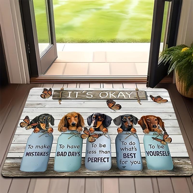 1PC IT'S OKAY Pattern Kitchen Rug Non-Slip Door Mats Pop design Bathroom Rug Bath Mat Carpet for Home Sink Laundry Decor