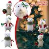 Christmas Mice Ornaments, Winter Xmas Wool White Mouse Hanging Decor, Animal Crafts Cute Christmas Tree Wreath Decor For Home Party Supplies