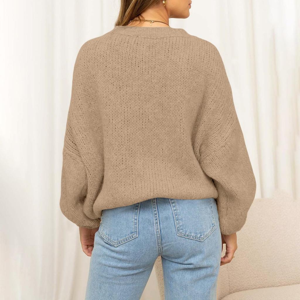 Women's Casual Sweater Solid Color Casual Loose Sweater