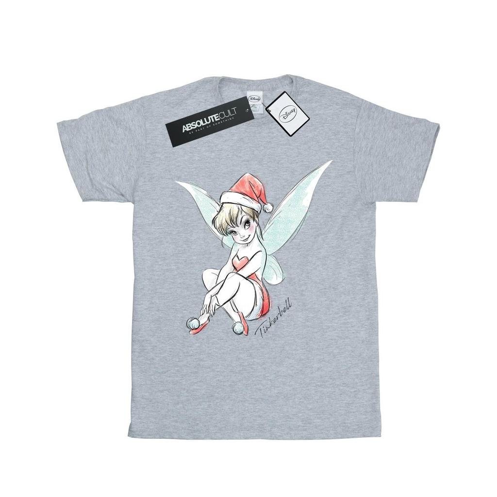 Disney Womens/Ladies Tinkerbell Christmas Fairy Cotton Boyfriend T-Shirt
