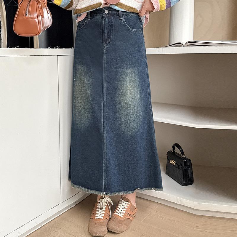 Женская ретро юбка средней длины, облегающая и свободная