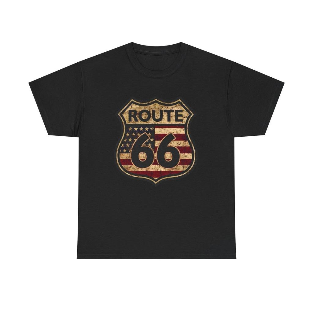 Графическая футболка Route 66 Хлопковая футболка Новый подарок Винтаж