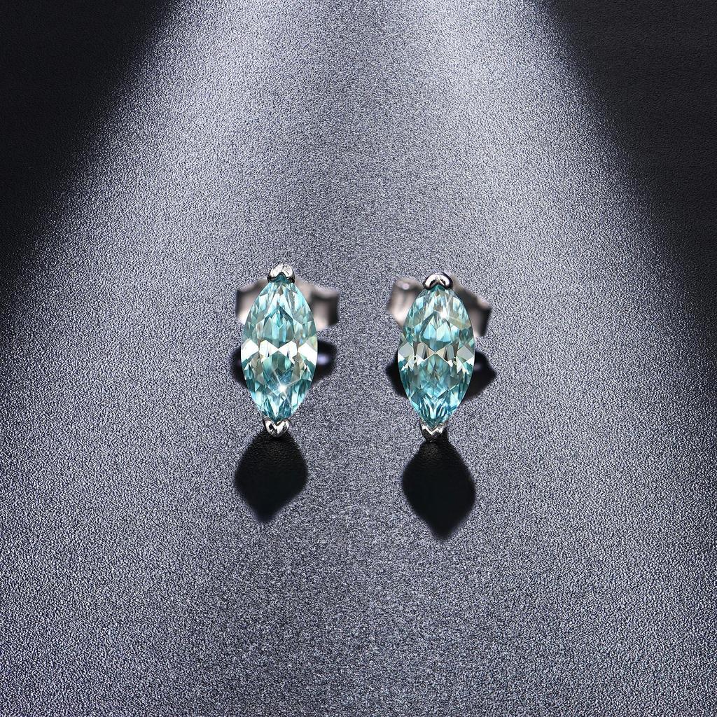 0.5CT Marquise Moissanite женские серьги-гвоздики изящные серьги высшего качества с покрытием из серебра 925 пробы и белого золота 18 карат новые для женщин и мужчин