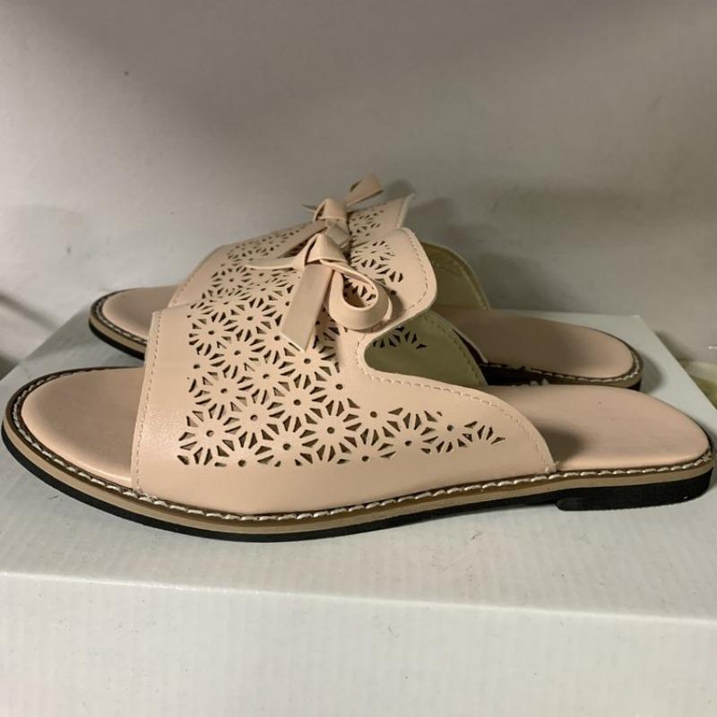 Мода Летняя женская обувь Сандалии Босоножки с бантом Женские открытые женские туфли Слипоны Женские сандалии Тапочки