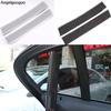 Car ABS Plastic Carbon Fiber Interior Window C Pillar Cover Strips Trim For 2014-2018 BMW 5 Series F10 F18 G38 G30
