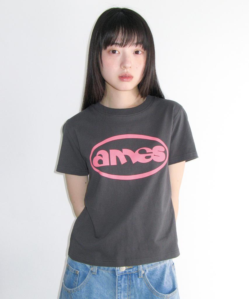 AMES-WORLDWIDE Ames Circle Logo Symbol Tee Charcoal