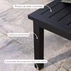 100cm x 60cm Aluminium Outdoor Coffee Table - Black