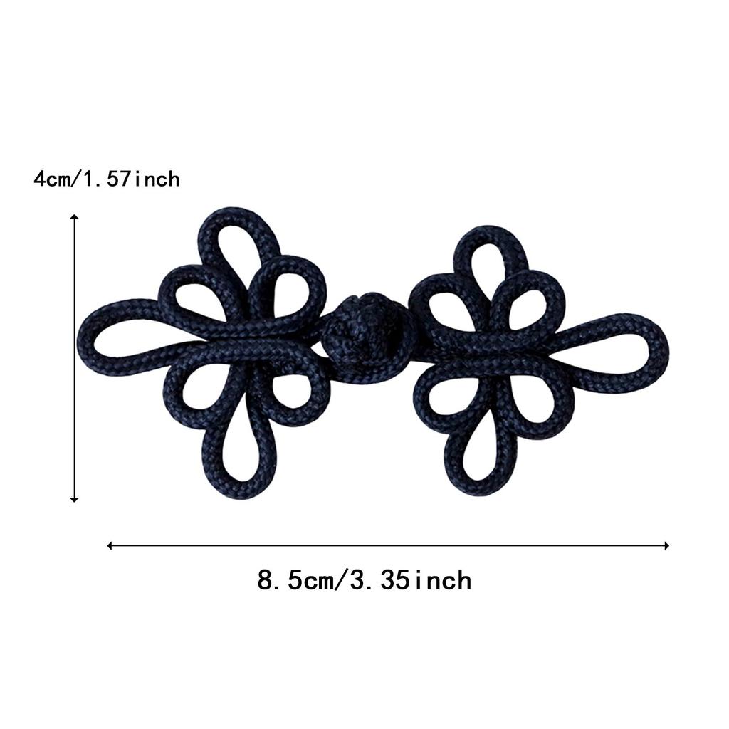 10x Chinese Knots Frog Buttons Sewing Fasteners Handcraft Traditional DIY Closure for Cheongsam Costumes Sweater Cloak Scarf