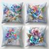Домашний Декор Красочные Фантазийные Розы Принтованные Наволочки с Рисунком Чехол для Подушки Подходит для Дивана Спальни Автомобиля Наволочка
