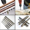 Four-Edged Eccentric Drill Bit Skewed Head Concrete Drill Bit Set for 4/6Pcs Drilling Tool