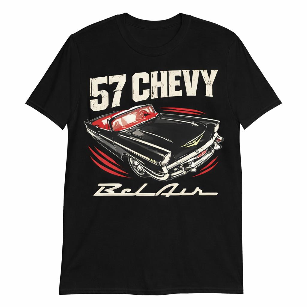 57 Chevy Bel Air Convertible Antique Classic Style Graphic Unisex T-shirt
