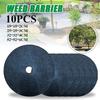10PCS Non-Woven Tree Mulch Ring Degradable Tree Protector Mat Reusable Tree Weed Barrier for Weed Control Root Protectio