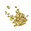6mm Brass End Cap Leather Cord DIY Jewelry Making Pack of 50Pcs - Golden