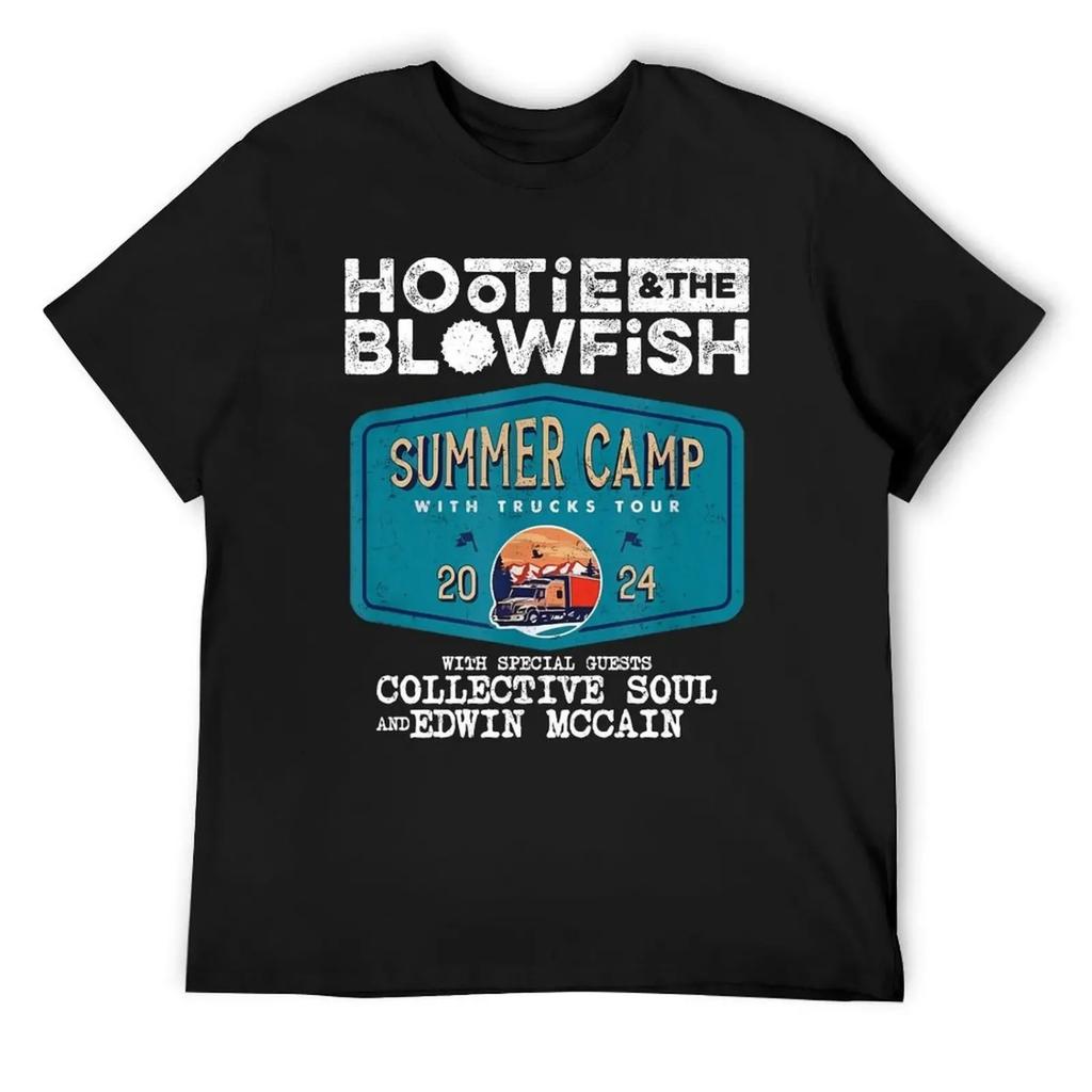 Hootie And The Blowfish Летний лагерь с грузовиками Футболка винтажные футболки новое издание Блузка летняя одежда футболки для мужчин