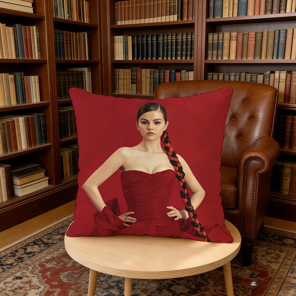 Singer S-Selena G-Gomez-ES cushion cover Home Office Birthday Anniversary Gifts Soft Skin Friendly Cushion Cover