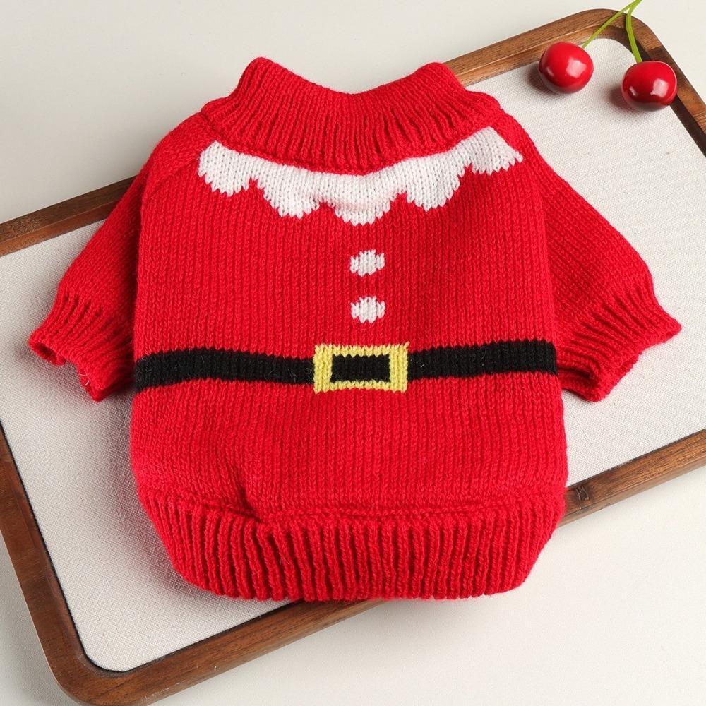Cozy Christmas Pet Sweater Warm Turtleneck Cat Sweater Fashion Winter Dog Clothes Holiday Photo