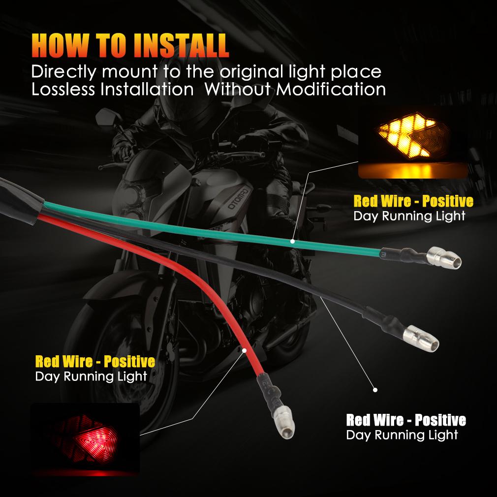 2 шт. мотоциклетные указатели поворота, светодиодный свет, струящийся мигающий индикатор, лампа 12 В, задний стоп-сигнал, ходовые огни, белый, желтый, красный, синий