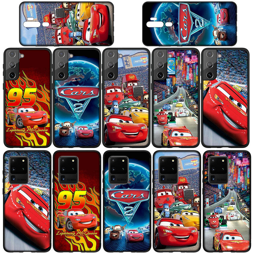 Для Samsung Galaxy S25 S24 S23 S22 Ultra FE Plus A17 A37 A57 A56 A55 A06 A16 A15 A36 A26 A35 A05 A54 A34 Чехол Милые Машинки Молния МакКуин 95 Обложка