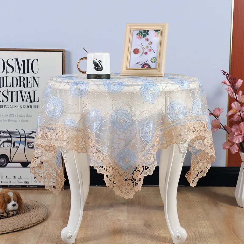 Кружевная скатерть с вышивкой Кружева Круглый стол Квадратный стол Чайный стол Скатерть Классический стиль Ретро Европейский стиль