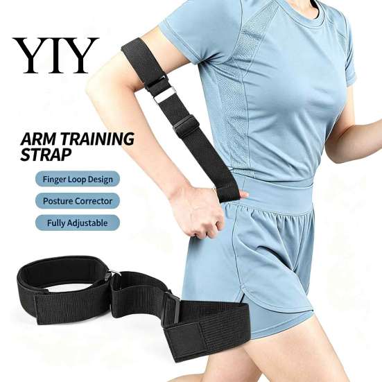 Fitness Training Gear Running Arm Swing Band, Adjustable Strap with Thumb Golf Practice Equipment Loop, Sports Posture Correcting Belt for Men