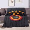 Galatasaray Logo with Stars Patterned flannel blanket perfect for the bedroom living room, sofa, or a little nap