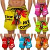 Men's 3D Turkey Head & Banana Print Swim Shorts