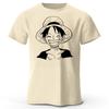 2026 Новая One Piece Луффи Чистый Хлопок Короткий Рукав Мужская и Женская Модная Уличная Одежда Большого Размера Свободная Спортивная Футболка
