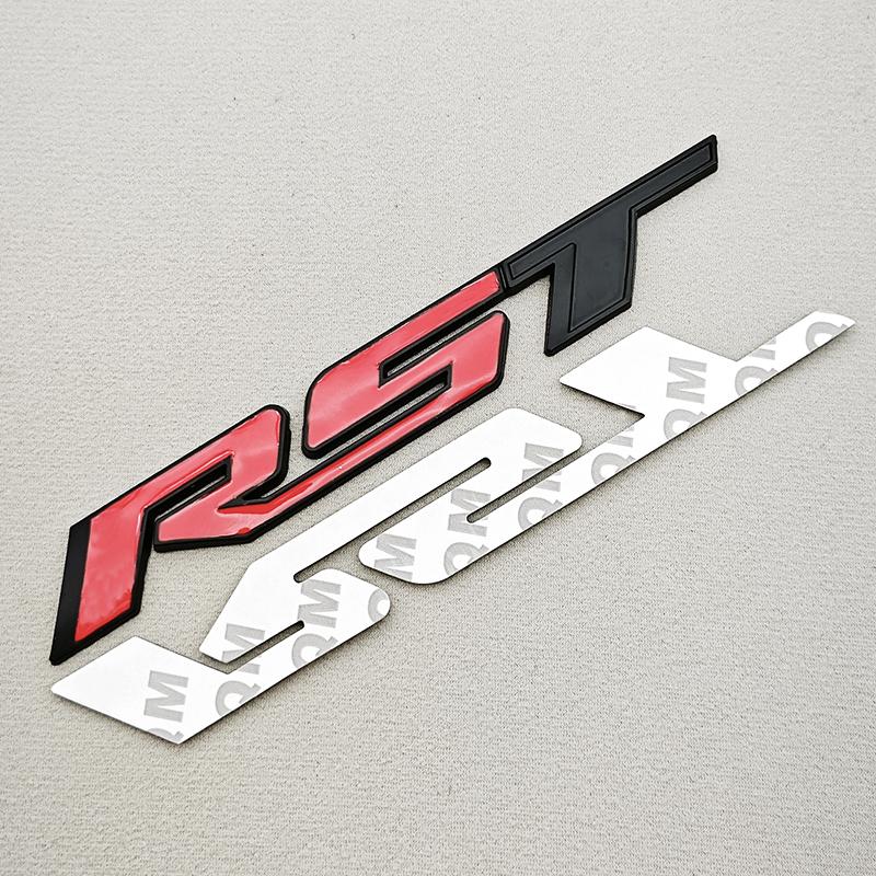 AABHC1 3D Metal Car Sticker Logo RST Emblem Front Fender Rear Trunk Badge For Chevrolet Silverado Tahoe Suburban Traverse Accessories