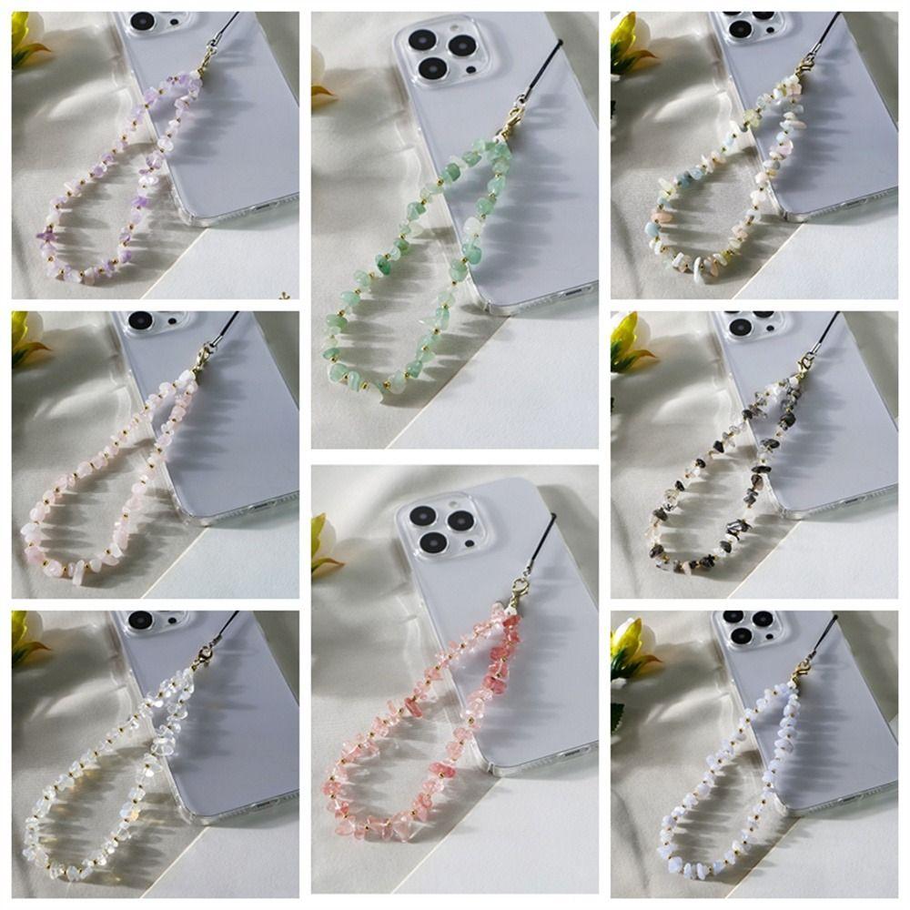 Кристальный ремешок для мобильного телефона, ремешок на запястье для телефона с каменными бусинами, цепочки для мобильного телефона, подвеска для сумки