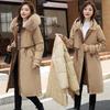 Long Parkas Korean Style Fashion Inner Liner Removable Winter Large Size Cotton Coat Jacket Womens Long Winter Parka