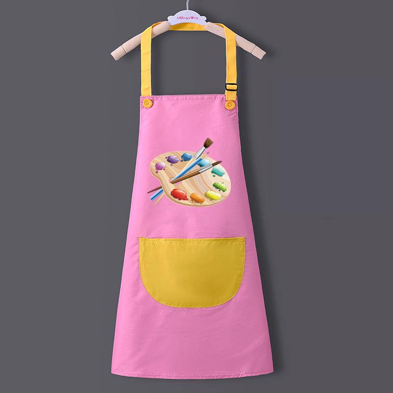 Waterproof Children's Art Apron with Sleeves - Ideal for Painting and Mealtime.