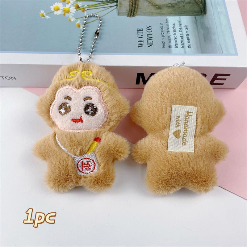 Мультяшная плюшевая кукла-обезьянка, брелок, подвеска, милая брошь в виде маленькой обезьянки, украшения для рюкзака, аксессуары, подарки на день рождения