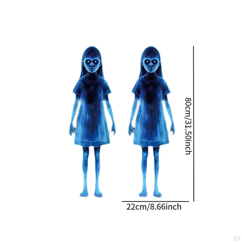 2 шт. Хэллоуин Зомби Девочка Реквизит Тематический Декор 2D Плоские Садовые Знаки Садовые Колышки для Газона Переднего Двора